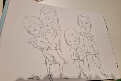 FamilienkarikaturSchwaz-weiss