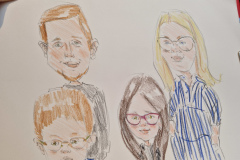 Karikatur-einer-Familie